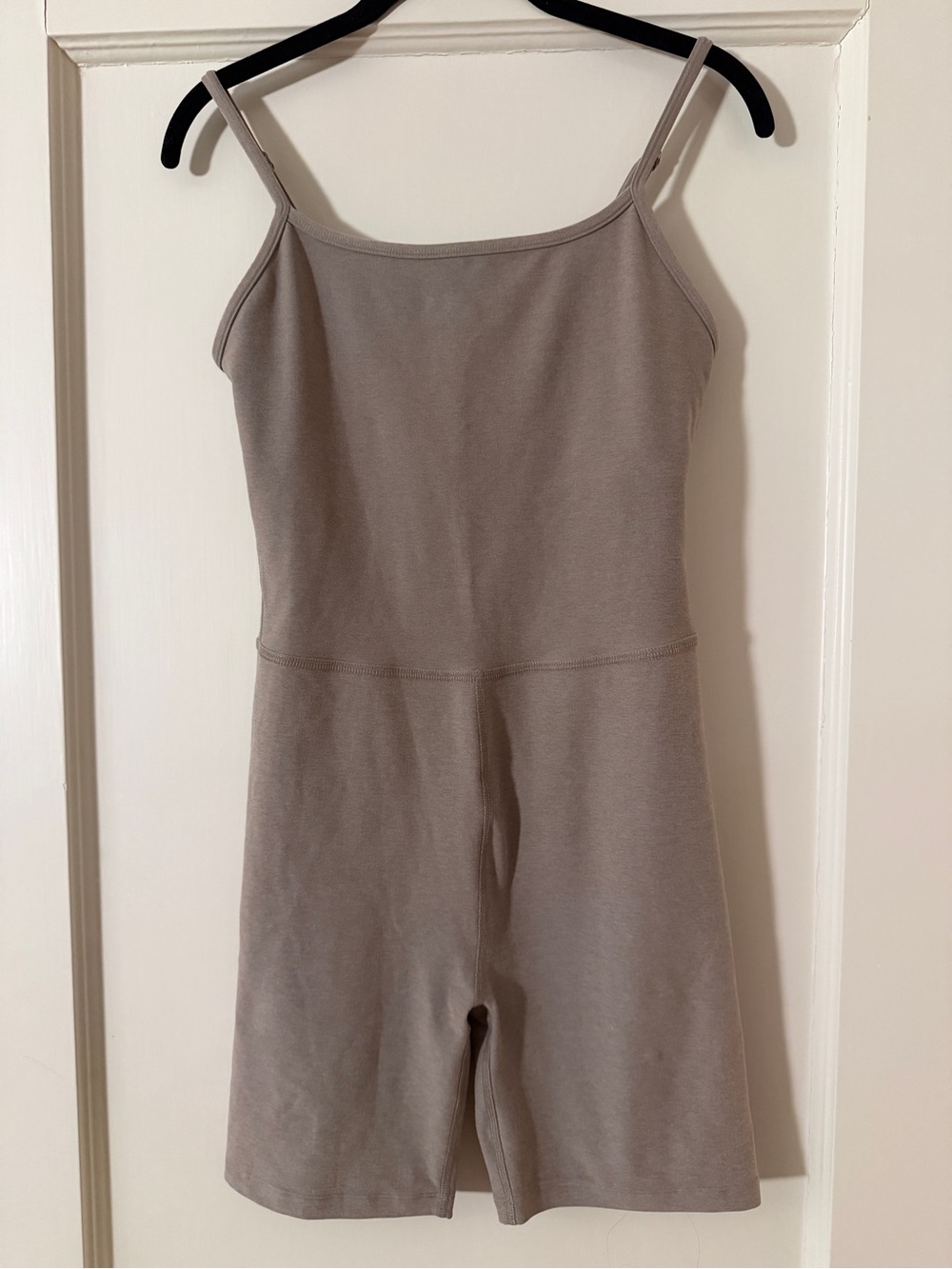 Beyond Yoga Spacedye Keep Pace Biker Jumpsuit in Birch Heather size Medium